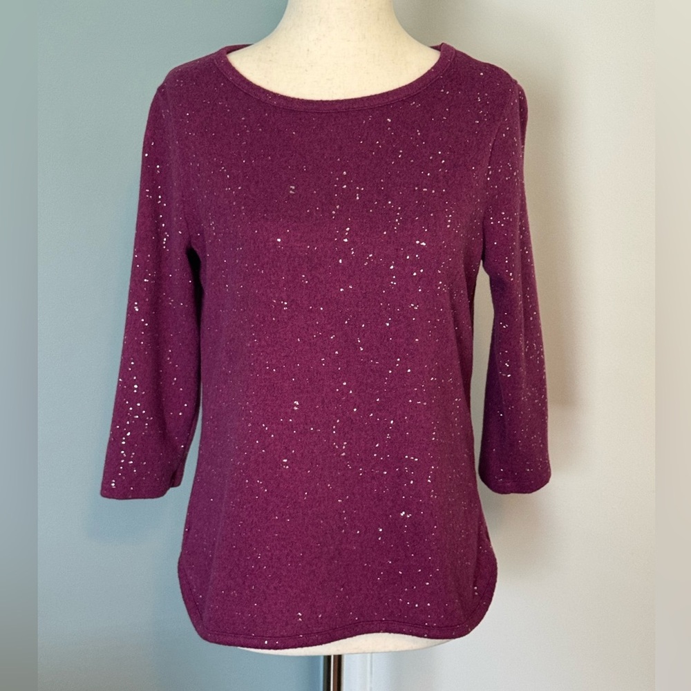 Elegant Speckled Maroon Blouse